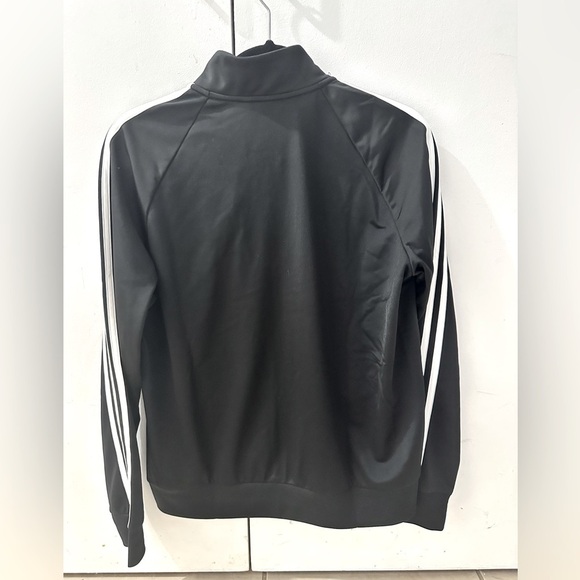 NEW Adidas Women's Black Bomber Jacket with White Stripes NEW - Picture 6 of 7